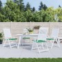 Cojines de silla de jardín 4 uds tela Oxford verde 50x50x3 cm