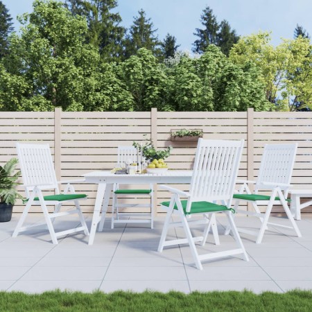 Cojines de silla de jardín 4 uds tela Oxford verde 50x50x3 cm