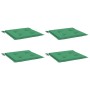 Cojines de silla de jardín 4 uds tela Oxford verde 50x50x3 cm