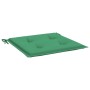 Cojines de silla de jardín 4 uds tela Oxford verde 50x50x3 cm