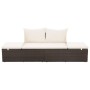 Cama de jardín 195x60 cm ratán sintético marrón de vidaXL, Camas para exteriores - Ref: Foro24-43954, Precio: 242,33 €, Descu...