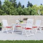 Cojines de silla de jardín 4 uds tela Oxford rojo 50x50x4 cm
