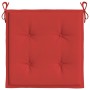 Cojines de silla de jardín 4 uds tela Oxford rojo 50x50x4 cm