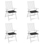 Cojines de silla de jardín 4 uds tela Oxford negro 50x50x4 cm