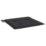 Cojines de silla de jardín 4 uds tela Oxford negro 50x50x4 cm