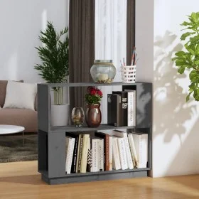 Gray pine wood shelf/space divider 80x25x70 cm by vidaXL, Bookcases and shelves - Ref: Foro24-814051, Price: 50,40 €, Discoun...