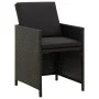 9-teiliges Garten-Essset und schwarze Kissen aus synthetischem Rattan von vidaXL, Gartensets - Ref: Foro24-3095523, Preis: 43...