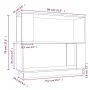 Gray pine wood shelf/space divider 80x25x70 cm by vidaXL, Bookcases and shelves - Ref: Foro24-814051, Price: 50,40 €, Discoun...