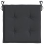 Cojines de silla de jardín 6 uds tela Oxford negro 50x50x3 cm