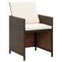 Garden dining set 9 pieces and brown synthetic rattan cushions by vidaXL, Garden sets - Ref: Foro24-3095513, Price: 641,65 €,...