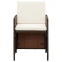 Set de comedor jardín 9 pzas y cojines ratán sintético marrón de vidaXL, Conjuntos de jardín - Ref: Foro24-3095513, Precio: 5...