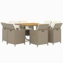 9-piece garden dining set with beige synthetic rattan cushions by vidaXL, Garden sets - Ref: Foro24-3095528, Price: 558,66 €,...