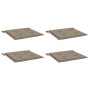 Cojines de silla de jardín 4 uds tela Oxford taupé 50x50x4 cm