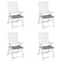 Cojines de silla de jardín 4 uds tela Oxford taupé 50x50x4 cm