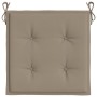 Cojines de silla de jardín 4 uds tela Oxford taupé 50x50x4 cm