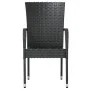 3-teiliges Garten-Ess-Set aus schwarzem synthetischem Rattan von vidaXL, Gartensets - Ref: Foro24-3098028, Preis: 135,64 €, R...