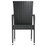 Juego de comedor para jardín 3 piezas ratán sintético negro de vidaXL, Conjuntos de jardín - Ref: Foro24-3098028, Precio: 122...