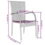 3-teiliges Garten-Ess-Set aus schwarzem synthetischem Rattan von vidaXL, Gartensets - Ref: Foro24-3098028, Preis: 135,64 €, R...