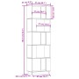 Solid pine wood shelf/space divider 51x25x163.5cm by vidaXL, Bookcases and shelves - Ref: Foro24-814044, Price: 63,30 €, Disc...