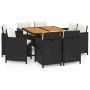 9-piece garden dining set and black synthetic rattan cushions by vidaXL, Garden sets - Ref: Foro24-3095520, Price: 592,68 €, ...
