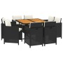 9-piece garden dining set and black synthetic rattan cushions by vidaXL, Garden sets - Ref: Foro24-3095520, Price: 592,68 €, ...