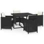 5-piece garden dining set with black synthetic rattan cushions by vidaXL, Garden sets - Ref: Foro24-3095503, Price: 341,09 €,...