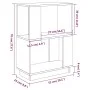 Regal/Raumteiler Kiefernholz schwarz 51x25x70 cm von vidaXL, Bücherregale und Regale - Ref: Foro24-814033, Preis: 44,30 €, Ra...