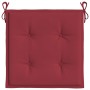 Cojines silla de jardín 2 uds tela Oxford rojo tinto 50x50x4 cm