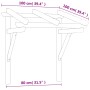 Marquesina para puerta madera pino impregnada 100x100x80 cm de vidaXL, Toldos - Ref: Foro24-318569, Precio: 57,44 €, Descuent...