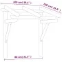 Vordach für imprägnierte Kiefernholztür 100x100x80 cm von vidaXL, Markisen - Ref: Foro24-318569, Preis: 58,71 €, Rabatt: %
