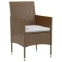3-piece synthetic brown rattan garden dining set by vidaXL, Garden sets - Ref: Foro24-3098024, Price: 150,92 €, Discount: %