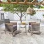 Juego de comedor para jardín 3 piezas ratán sintético gris de vidaXL, Conjuntos de jardín - Ref: Foro24-3098026, Precio: 156,...