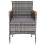 3-piece synthetic rattan gray garden dining set by vidaXL, Garden sets - Ref: Foro24-3098026, Price: 156,59 €, Discount: %