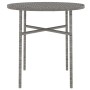 Garten Esstischgarnitur 3 Stück Kunststoff Rattan grau von vidaXL, Gartensets - Ref: Foro24-3098026, Preis: 161,97 €, Rabatt: %