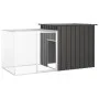 Jaula de gallinas acero galvanizado antracita 200x91x100 cm de vidaXL, Jaulas y habitáculos para animales pequeños - Ref: For...