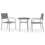 3-piece garden dining set gray synthetic rattan by vidaXL, Garden sets - Ref: Foro24-3098034, Price: 85,74 €, Discount: %