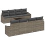 Conjunto de sofá de jardín con cojín 9 pcs Gris 55 x 55 x 37 cm