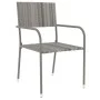 3-piece garden dining set gray synthetic rattan by vidaXL, Garden sets - Ref: Foro24-3098034, Price: 88,39 €, Discount: %
