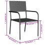 3-piece garden dining set gray synthetic rattan by vidaXL, Garden sets - Ref: Foro24-3098034, Price: 85,74 €, Discount: %