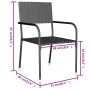 3-piece garden dining set gray synthetic rattan by vidaXL, Garden sets - Ref: Foro24-3098034, Price: 88,39 €, Discount: %