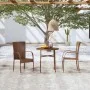 3-Piece Brown Synthetic Rattan Garden Dining Set by vidaXL, Garden sets - Ref: Foro24-3098027, Price: 123,40 €, Discount: %
