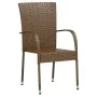3-Piece Brown Synthetic Rattan Garden Dining Set by vidaXL, Garden sets - Ref: Foro24-3098027, Price: 123,40 €, Discount: %