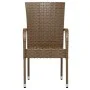 3-Piece Brown Synthetic Rattan Garden Dining Set by vidaXL, Garden sets - Ref: Foro24-3098027, Price: 123,40 €, Discount: %
