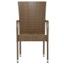 Juego de comedor para jardín 3 piezas ratán sintético marrón de vidaXL, Conjuntos de jardín - Ref: Foro24-3098027, Precio: 12...