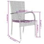 3-Piece Brown Synthetic Rattan Garden Dining Set by vidaXL, Garden sets - Ref: Foro24-3098027, Price: 123,40 €, Discount: %