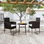 3-teiliges Garten-Ess-Set aus schwarzem synthetischem Rattan von vidaXL, Gartensets - Ref: Foro24-3098035, Preis: 117,93 €, R...