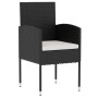 Juego de comedor para jardín 3 piezas ratán sintético negro de vidaXL, Conjuntos de jardín - Ref: Foro24-3098035, Precio: 118...