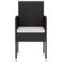 Juego de comedor para jardín 3 piezas ratán sintético negro de vidaXL, Conjuntos de jardín - Ref: Foro24-3098035, Precio: 118...