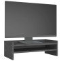 Monitor stand solid gray pine wood 50x24x16 cm by vidaXL, Computer bases and risers - Ref: Foro24-813986, Price: 26,68 €, Dis...