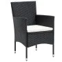 Juego de comedor para jardín 3 piezas ratán sintético negro de vidaXL, Conjuntos de jardín - Ref: Foro24-3098022, Precio: 153...